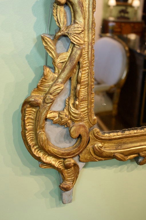 Highly Carved French Rococo Trumeau Mirror from the Louis XV Period 3