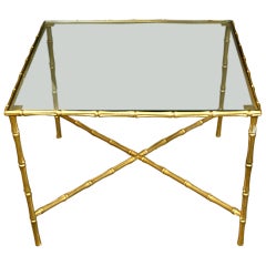 French Baguès Style Gilded Bronze Coffee Table