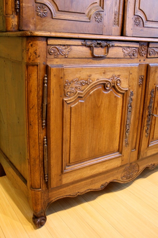 Louis XV Period Buffet à Deux Corps In Fair Condition For Sale In Pembroke, MA