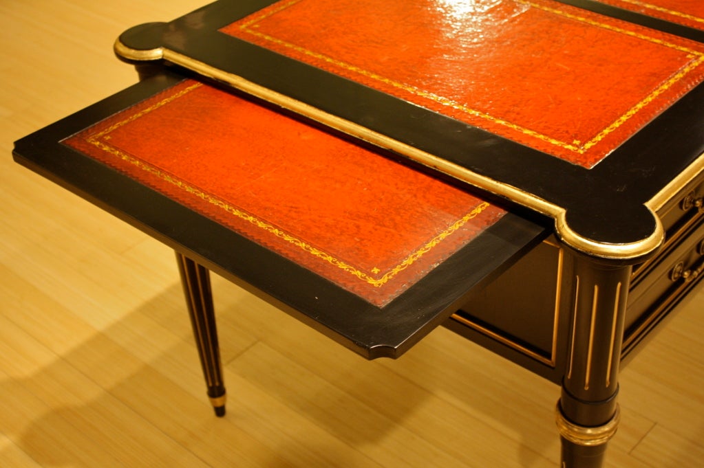 Louis XVI Style Ebonized Desk by Maison Jansen 1
