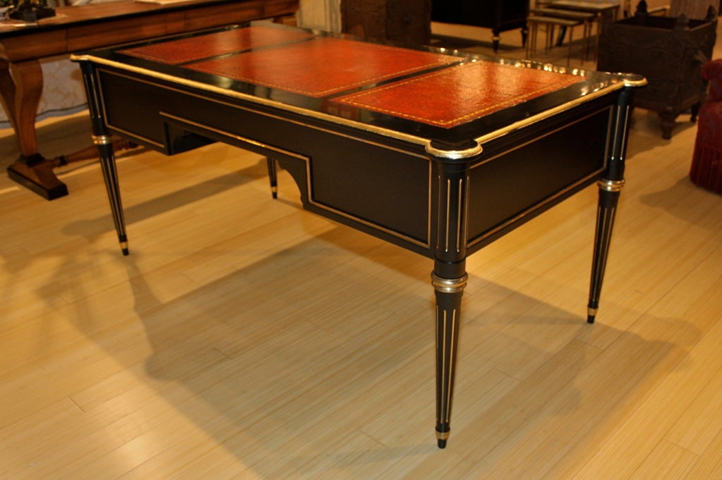 Louis XVI Style Ebonized Desk by Maison Jansen 3