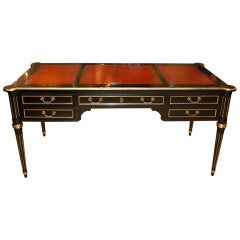 Louis XVI Style Ebonized Desk by Maison Jansen