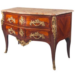 French Louis XV Period Commode Stamped "J.B. Saunier"
