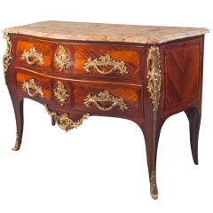 Commode française d'époque Louis XV estampillée "J.B. Saunier"