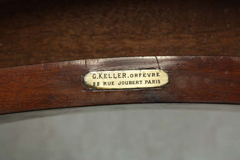 Rare French Kidney Desk Stamped Gustave Keller 1