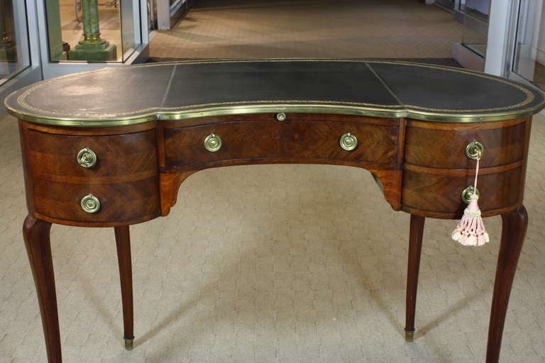 Napoleon III Rare French Kidney Desk Stamped Gustave Keller