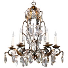 Bagues Style Iron and Crystal Chandelier