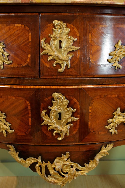 Bronze French Louis XV Period Commode Stamped 
