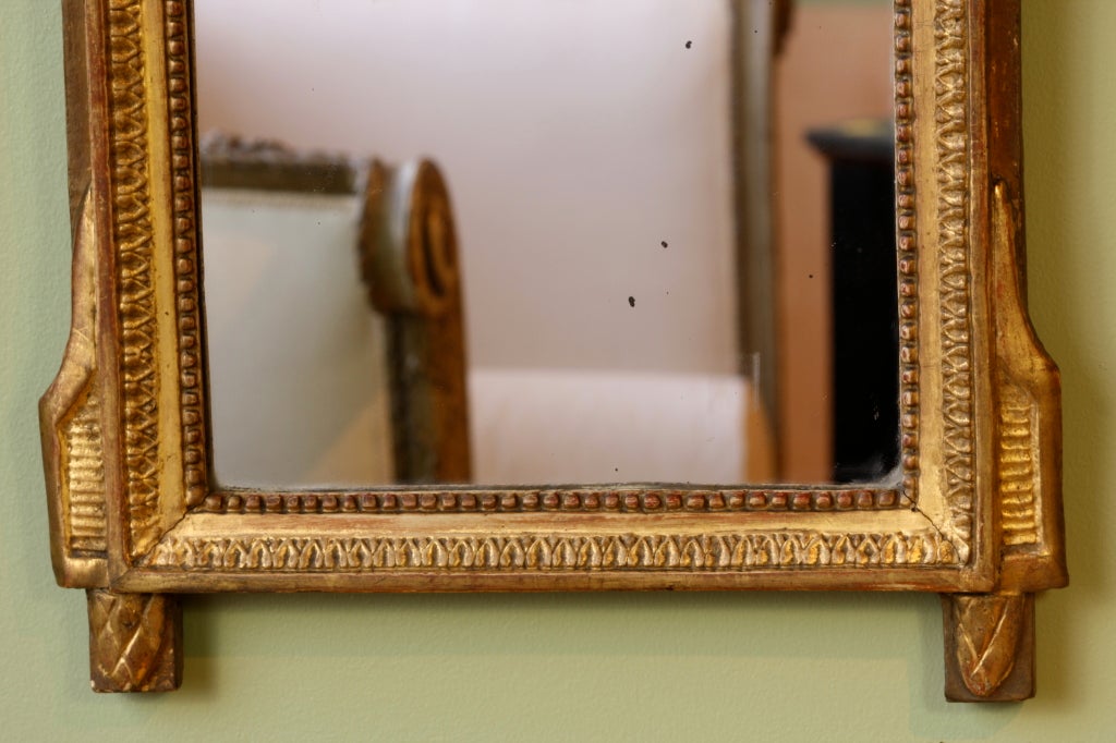 Français Miroir Trumeau en bois doré d'époque Directoire en vente