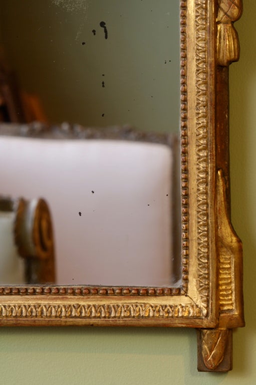 Bois doré Miroir Trumeau en bois doré d'époque Directoire en vente