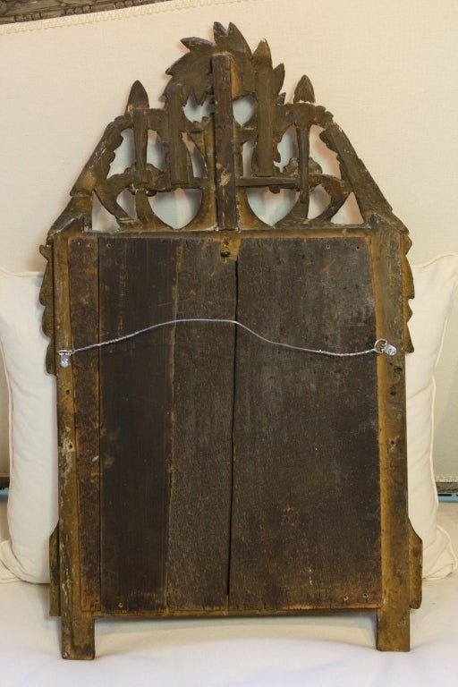 Trumeau-Spiegel aus vergoldetem Holz aus der Directoire-Periode im Angebot 4