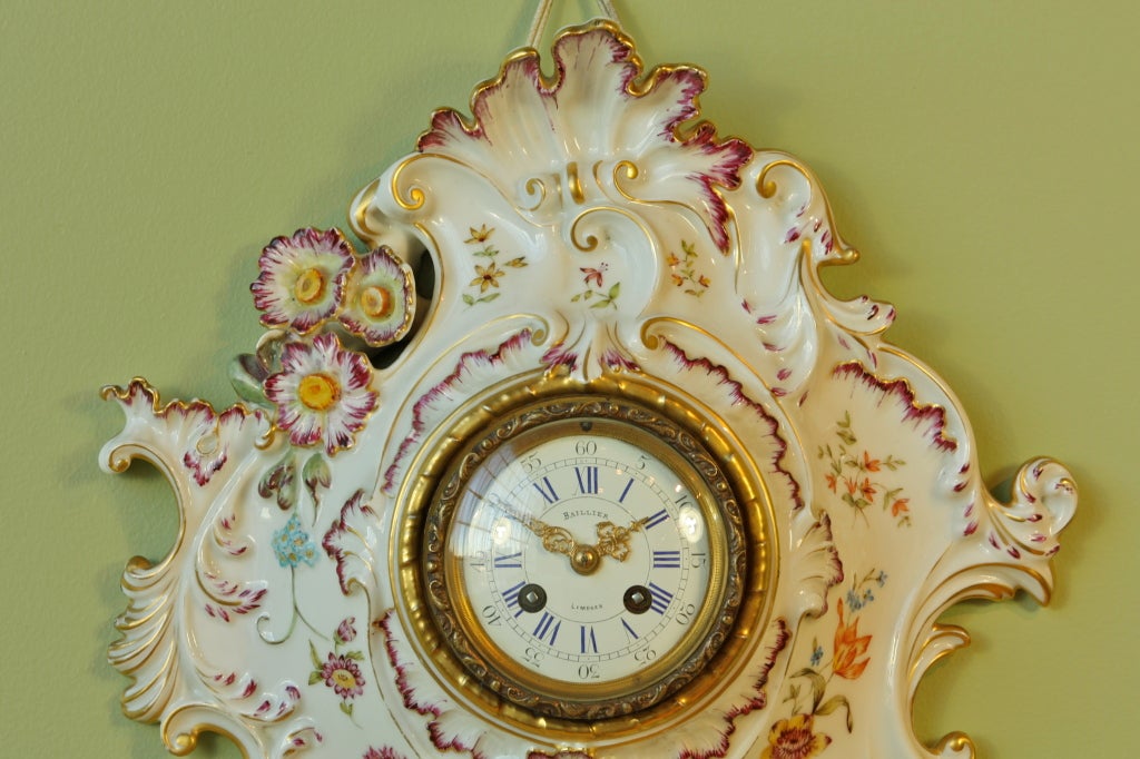 limoges porcelain clocks