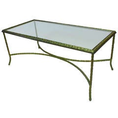 French Gilt-Bronze Coffee Table by Maison Baguès