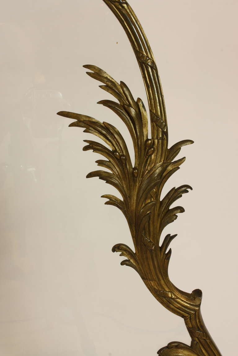 Impressive French Bronze Firescreen with Glass 4