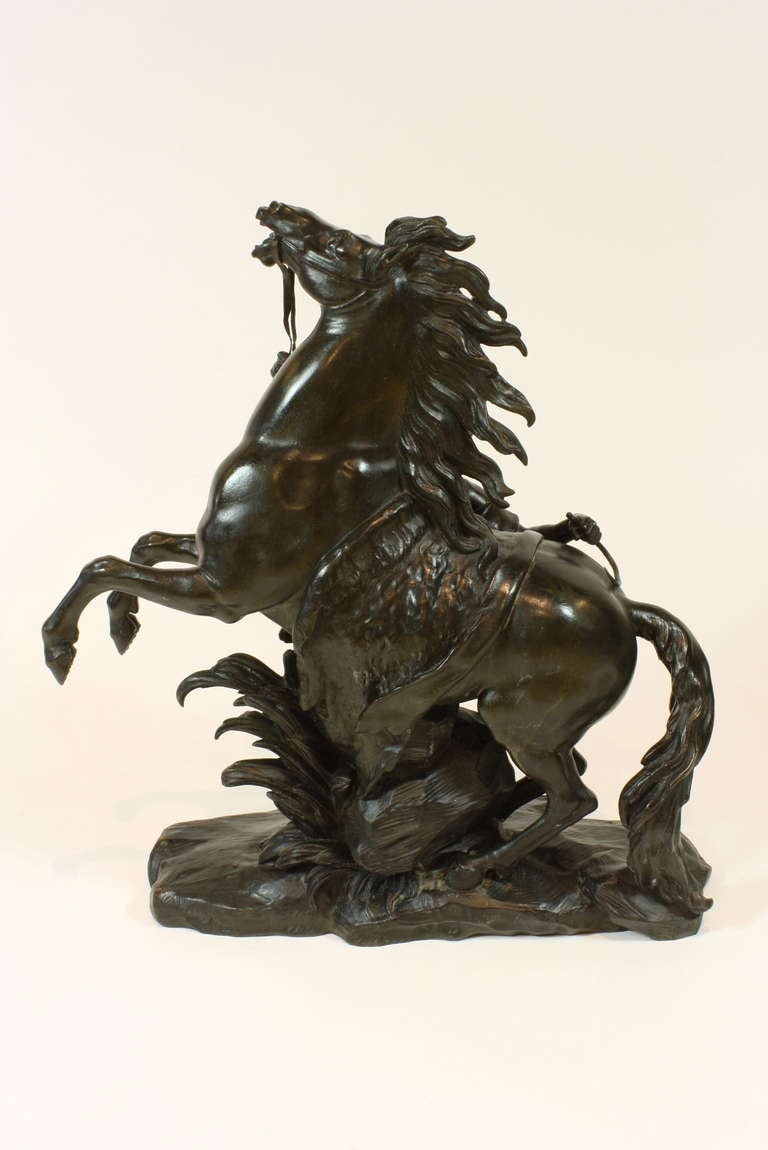 Louis XV Pair of French Bronze Marly Horses