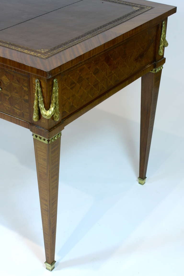 French Louis XVI Style Parquetry Desk For Sale 3