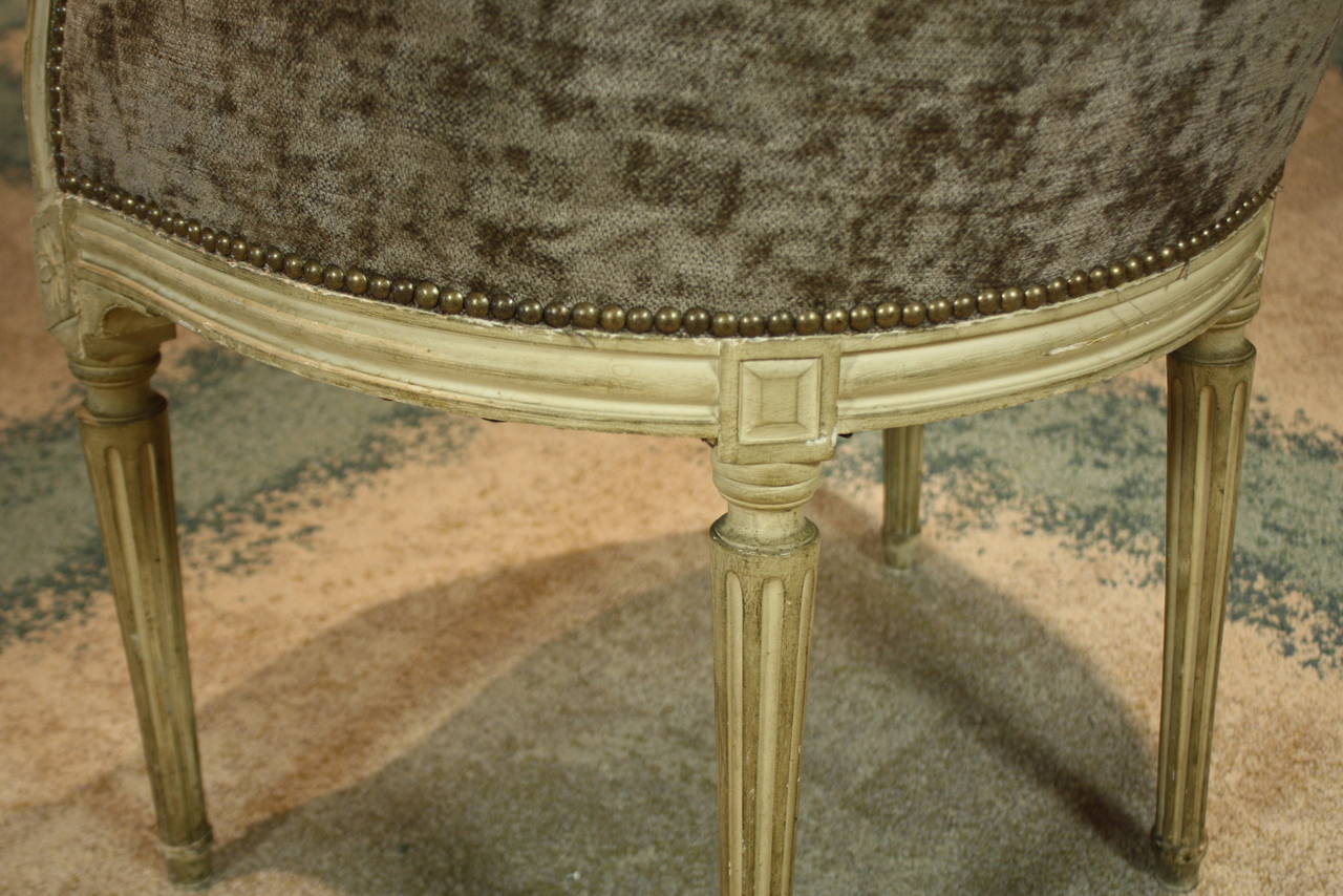 French Louis XVI Style Painted Desk Chair 2