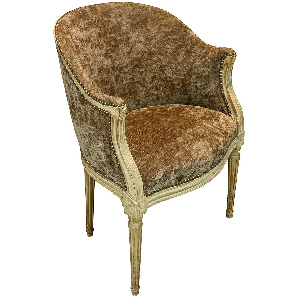 French Louis XVI Style Painted Desk Chair