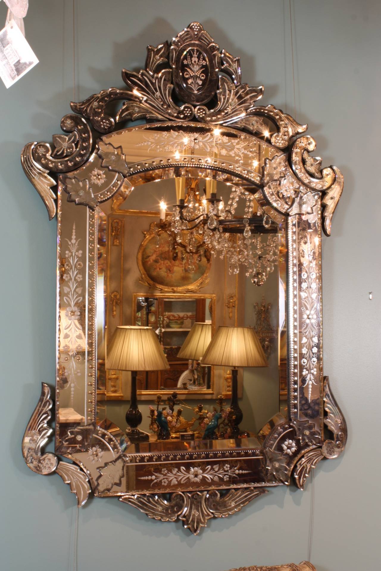 Venetian Mirror With Rococo Style