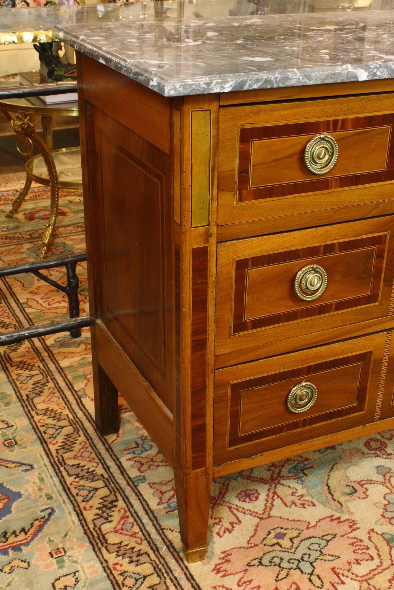 Late 18th Century French Louis XVI Period Marquetry Commode
