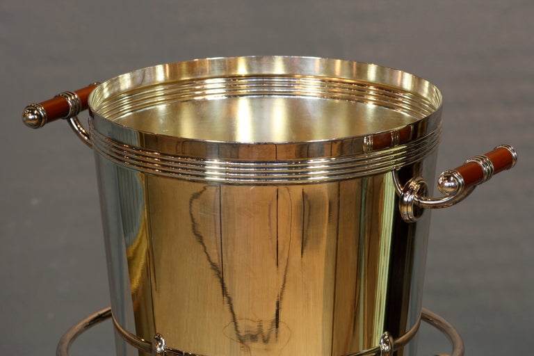 French Rare Christofle Champagne Bucket on Stand
