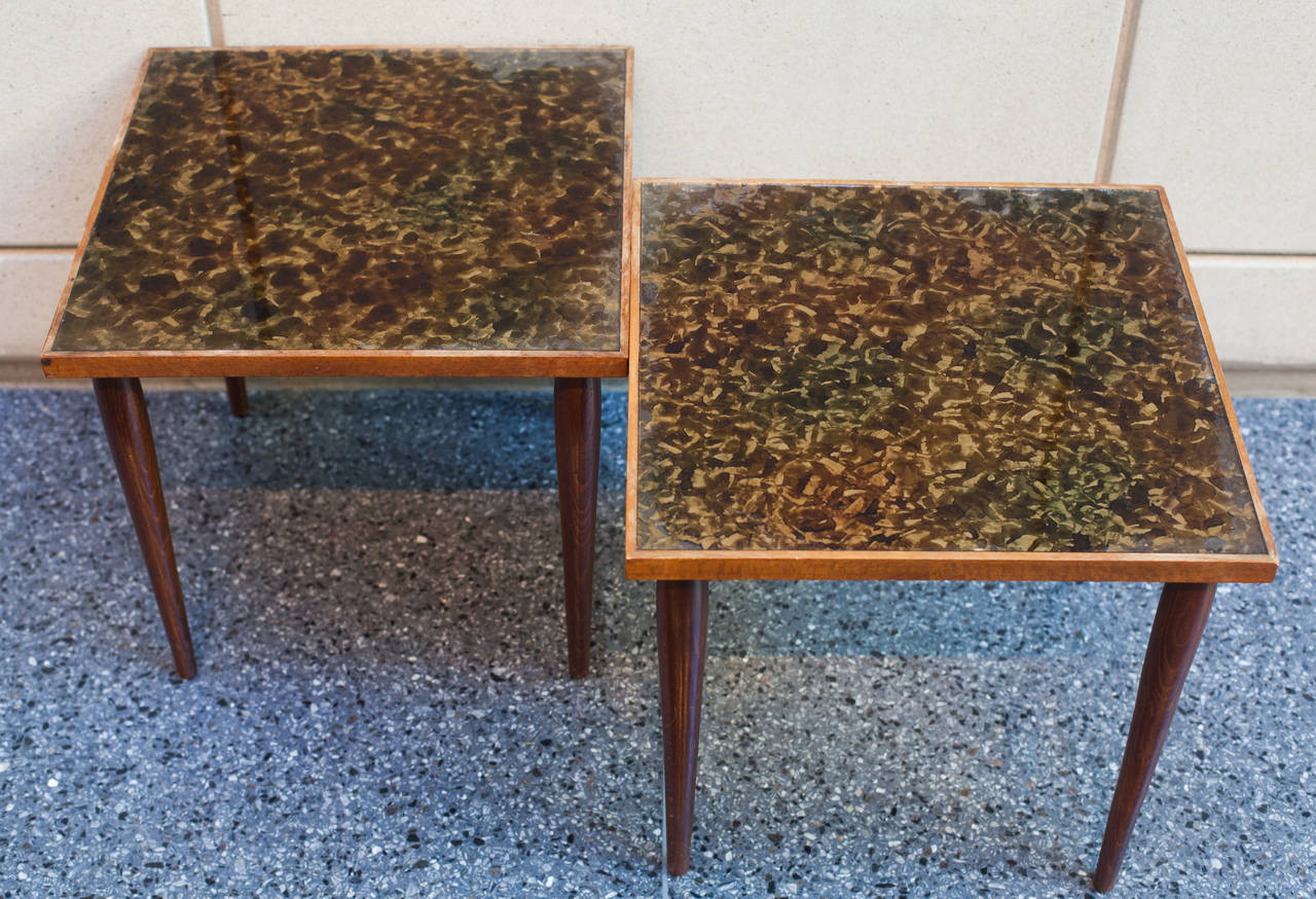 Painted Danish Modern Stacking Tables