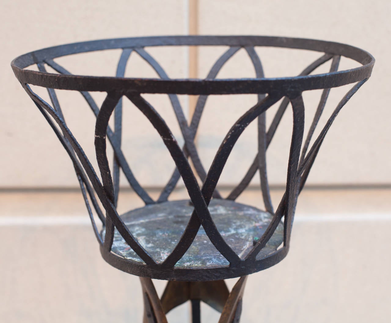 Neoclassical Revival Neo-Classical Iron Plant Stand