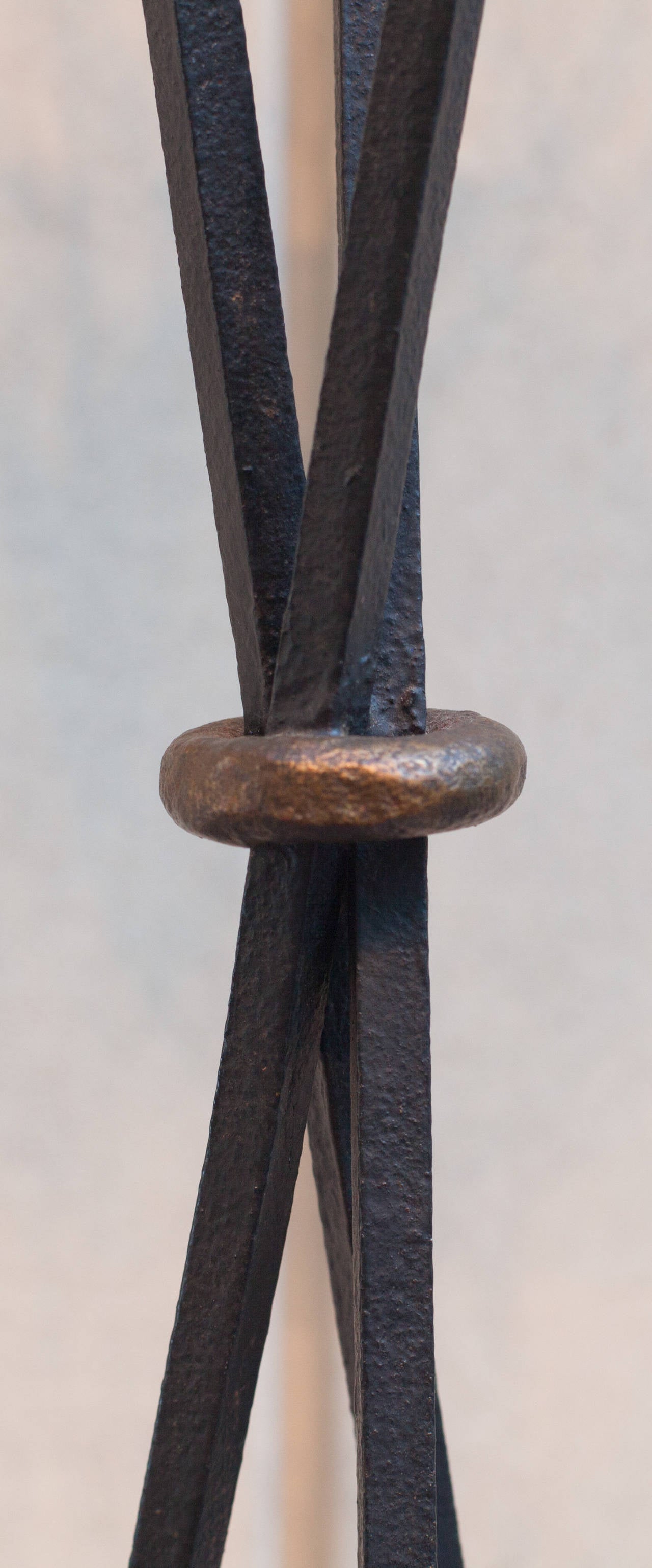 Blackened Neo-Classical Iron Plant Stand