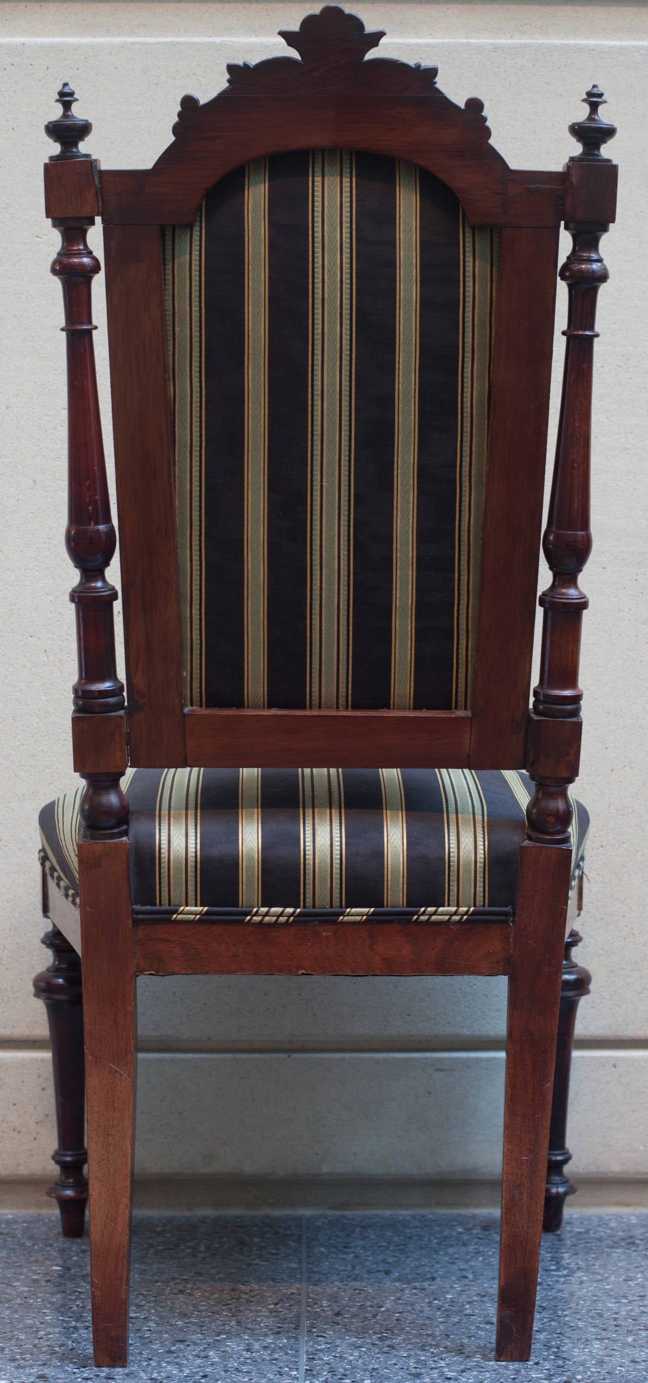 Mid-19th Century Set of Six Renaissance Revival Victorian Side Chairs