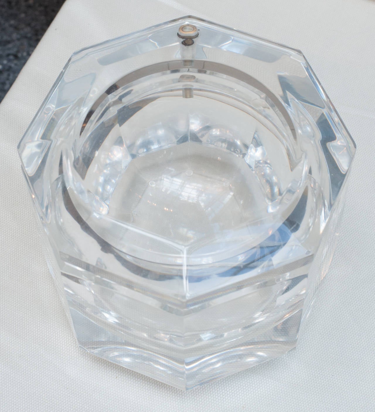 Faceted Albrizzi Lucite Ice Bucket