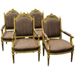 Set of Four Louis XVI Style Fauteuils