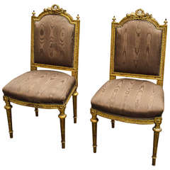 Pair of Louis XVI Style Chaises