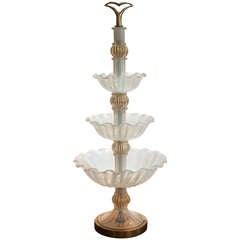 Vintage Murano Opaline Epergne