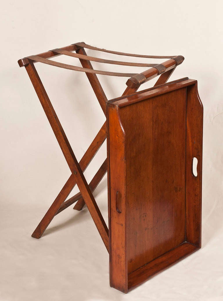 British Colonial Butler's Tray Table on Stand
