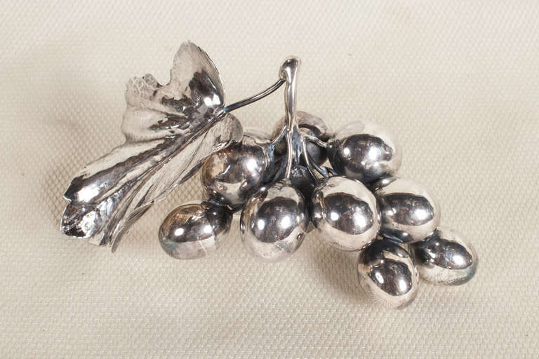 Italian Buccellati Sterling Silver Grapes