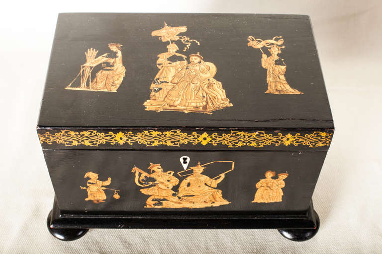 Large Chinoiserie Tea Caddy In Good Condition In West Palm Beach, FL
