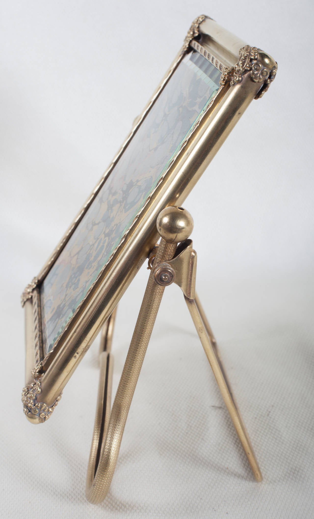 French Antique Cheval Style Gilt Photo Frame