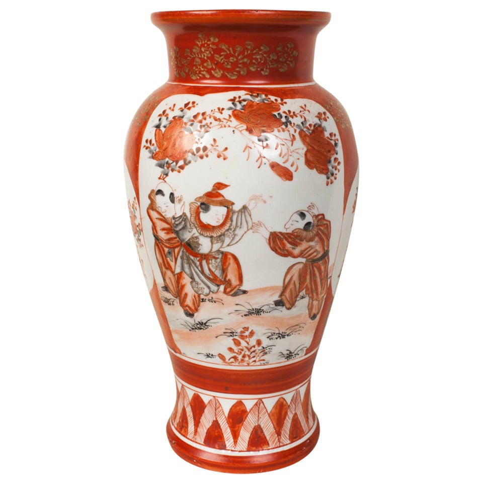 Large Japanese Antique Ko-Kutani Vase