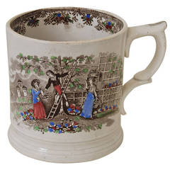 Antique Staffordshire Frog Mug 12