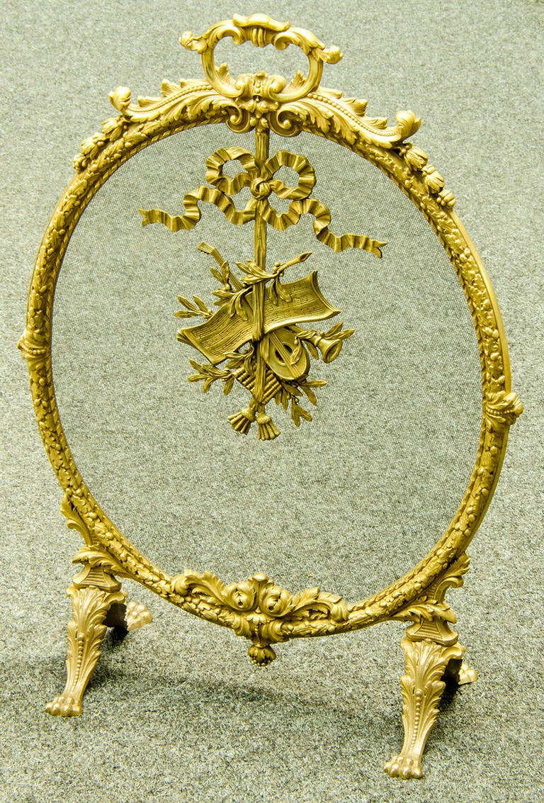 Louis XVI Style Ormolu Fire Screen