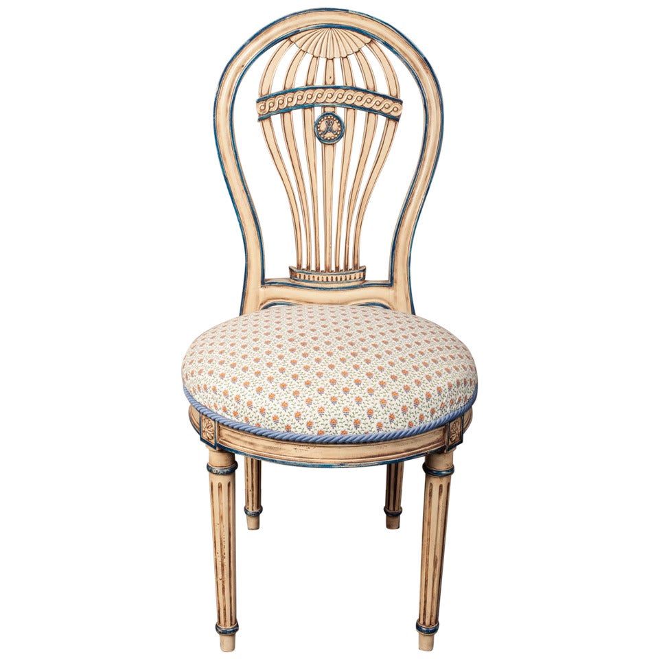 Louis XVI Style Montgolfiere Side Chair