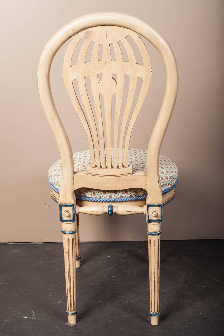 Louis XVI Style Montgolfiere Side Chair In Excellent Condition In West Palm Beach, FL