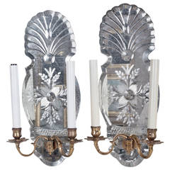 Pair of Mirror Back Sconces
