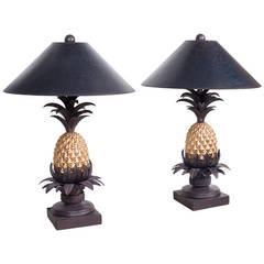 Pair of Pineapple Lamps