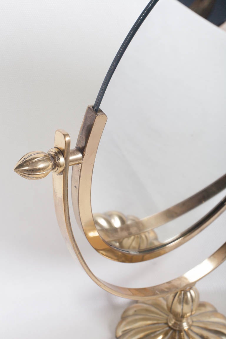 Mid-20th Century Gilt Brass Table Mirror