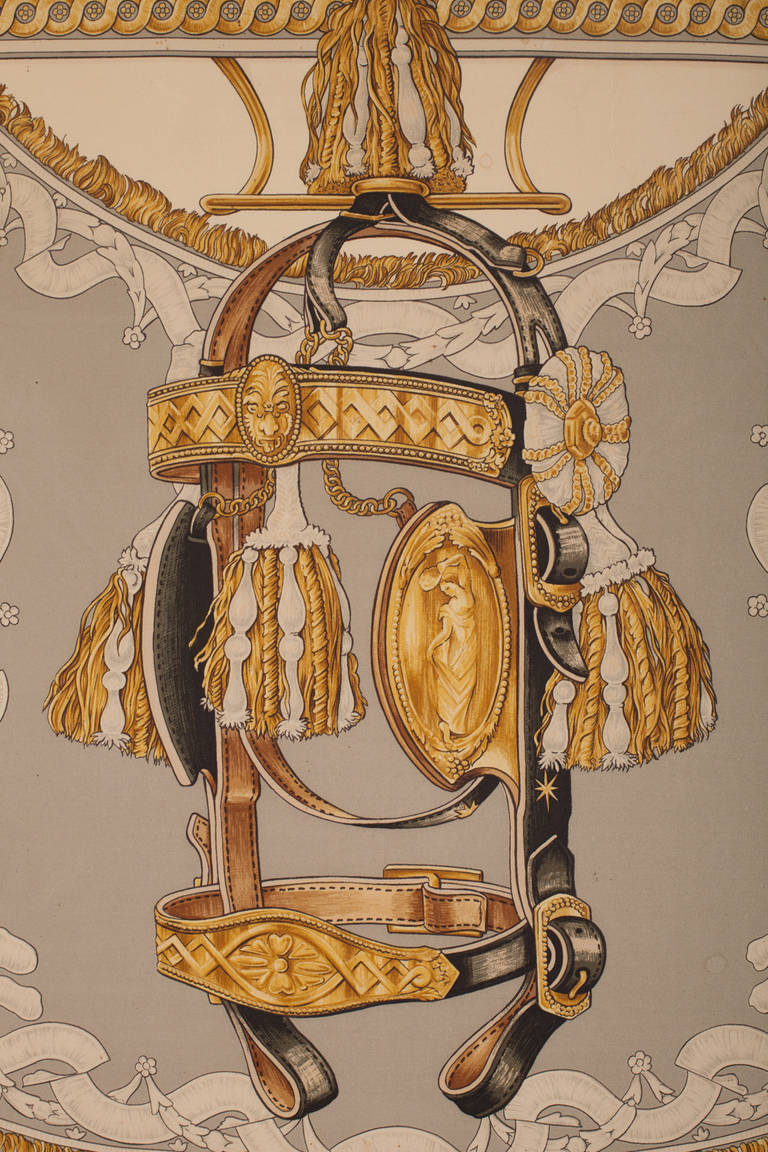 Mid-20th Century Hermès Framed Scarf