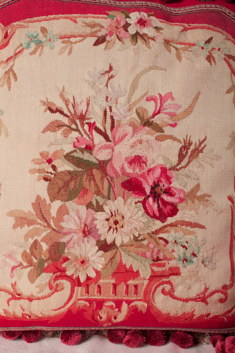 Pair of Napoeon III Aubusson Tapestry Cushions at 1stdibs