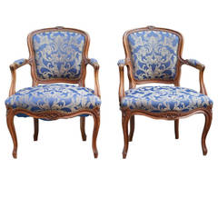 Pair of Louis XV Style Fauteuils