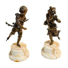 Pair of Bronze Skaters by Franz Iffland