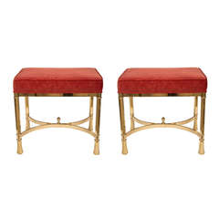 Pair of Brass Benches